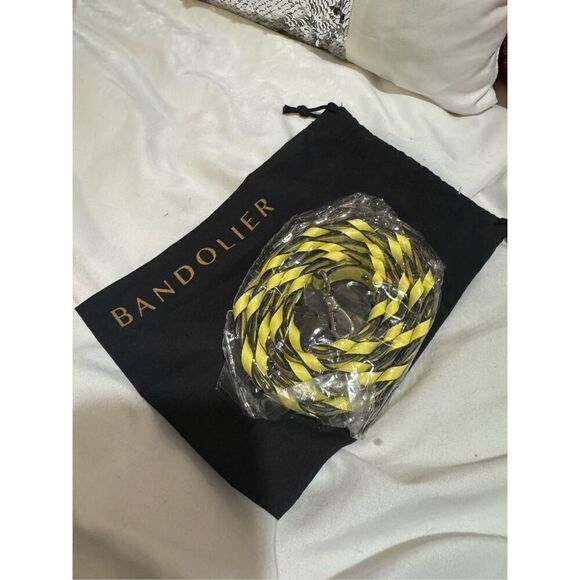 Bandolier yellow & silver braided Zoey crossbody /belt/strap rare htf NIP NWT - Picture 3 of 5